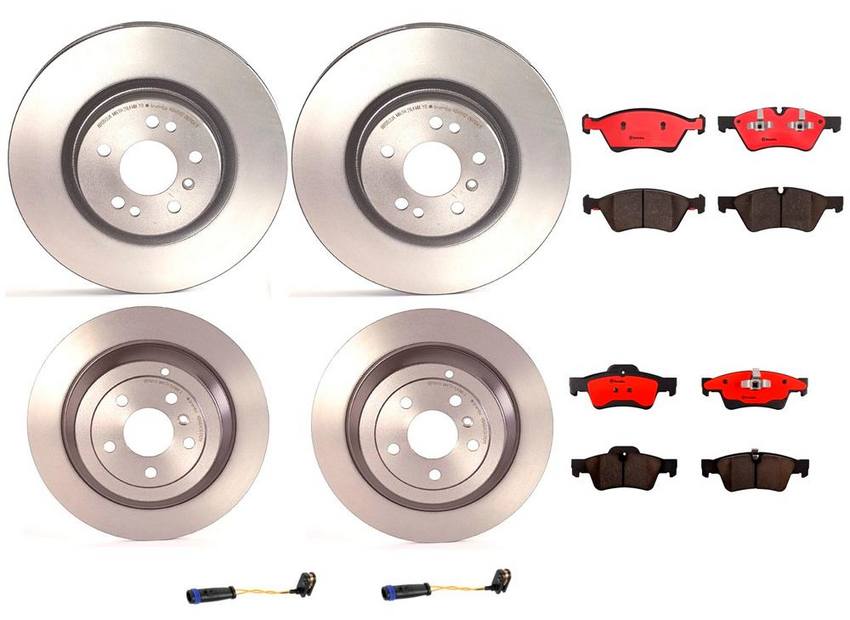 Mercedes Brakes Kit - Pads & Rotors Front and Rear (330mm/330mm) (Ceramic) 164420262064 - Brembo 1595854KIT